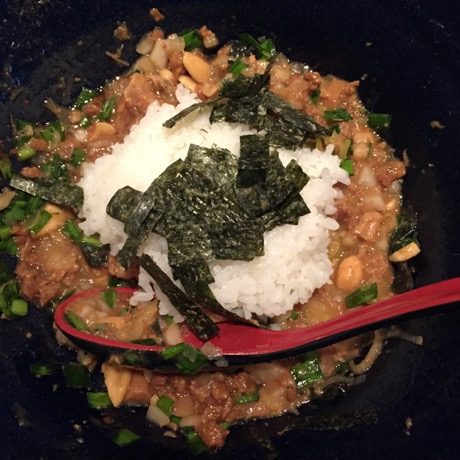 つけ麺 繁田　まぜそば　〆飯付